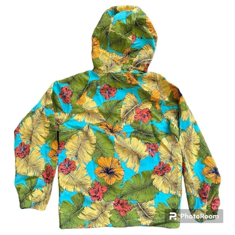 Patagonia Kids’ Baggies Jacket Multi Tropical Flowers Water Resistant Size 10